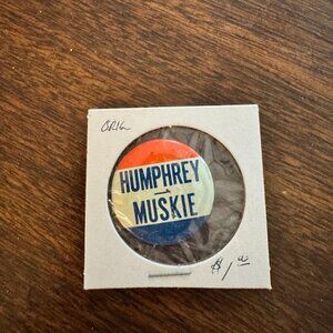 Vintage Humphrey Muskie Political Pin
